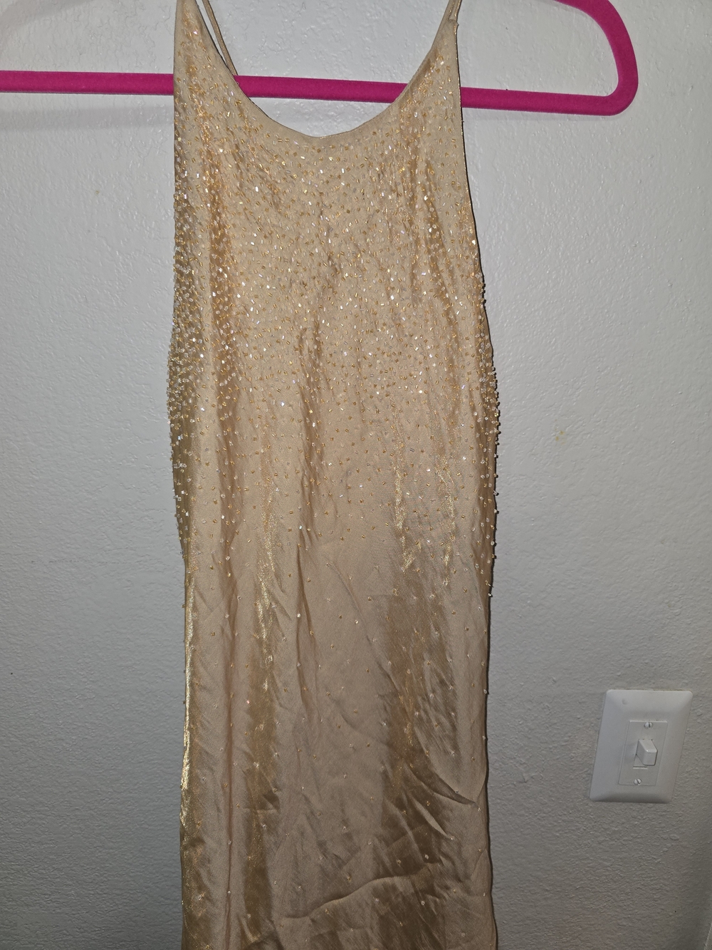 Beaded Champagne Golden  Dress